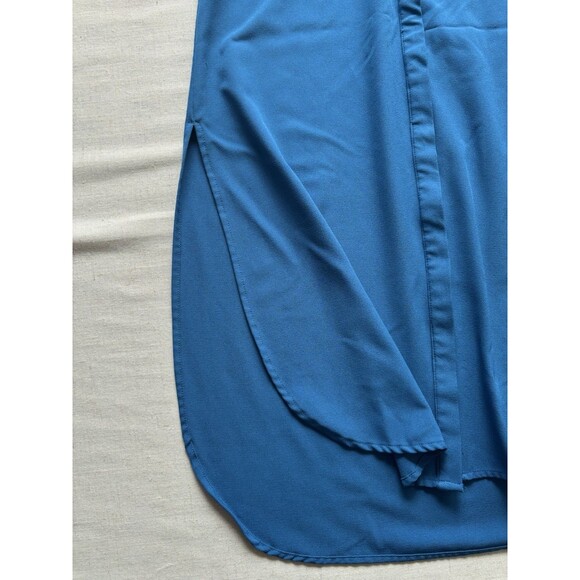 Cupio Ocean Blue Sleeveless Button Down Tunic Dress Women’s Size s Petite - Picture 7 of 8